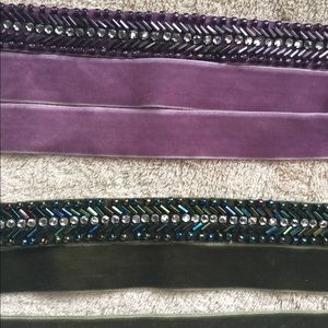 NWOT - J. Crew embellished ribbon belt Purple